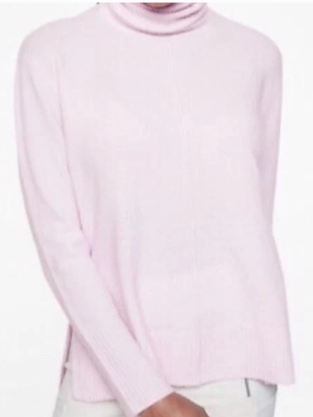 Athleta Transit Women’s Lightweight Pink Turtleneck Sweater